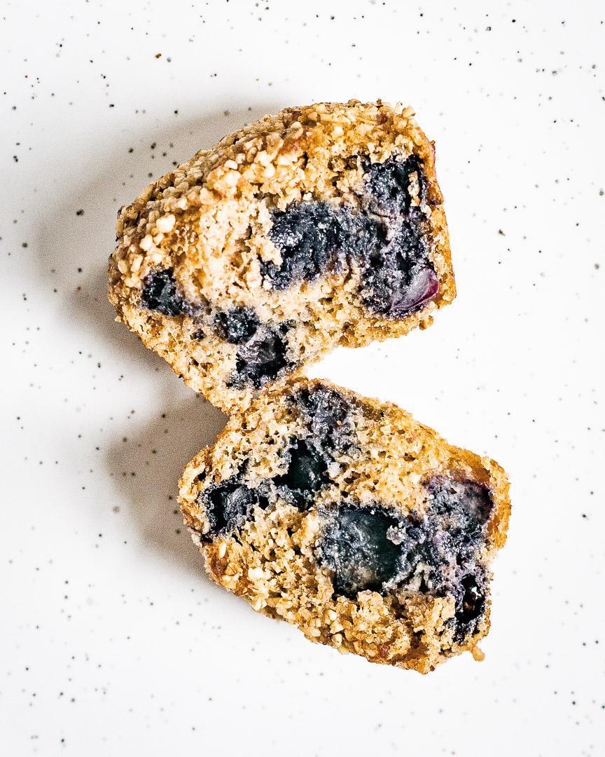 Vegan Oil-free Blueberry Muffins