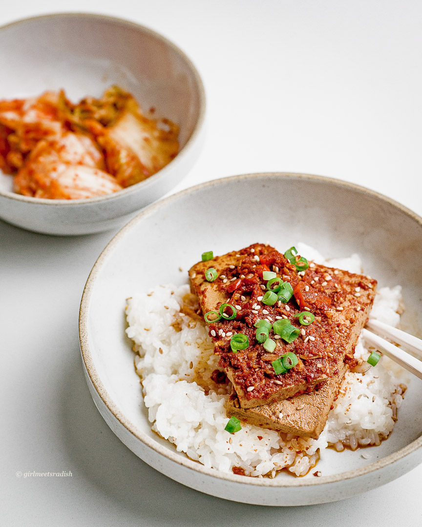 Korean braised tofu